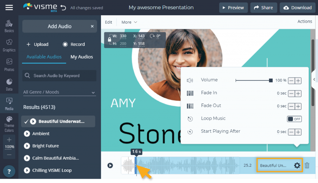 audiotrimandadvancedoptions Visme