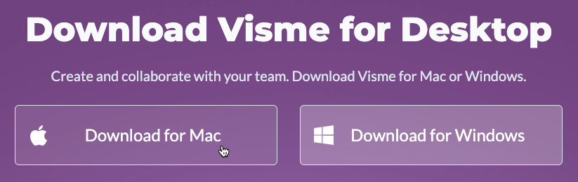 Visme Mac Desktop App Visme