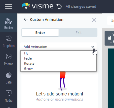How to customize animations in Visme | Visme
