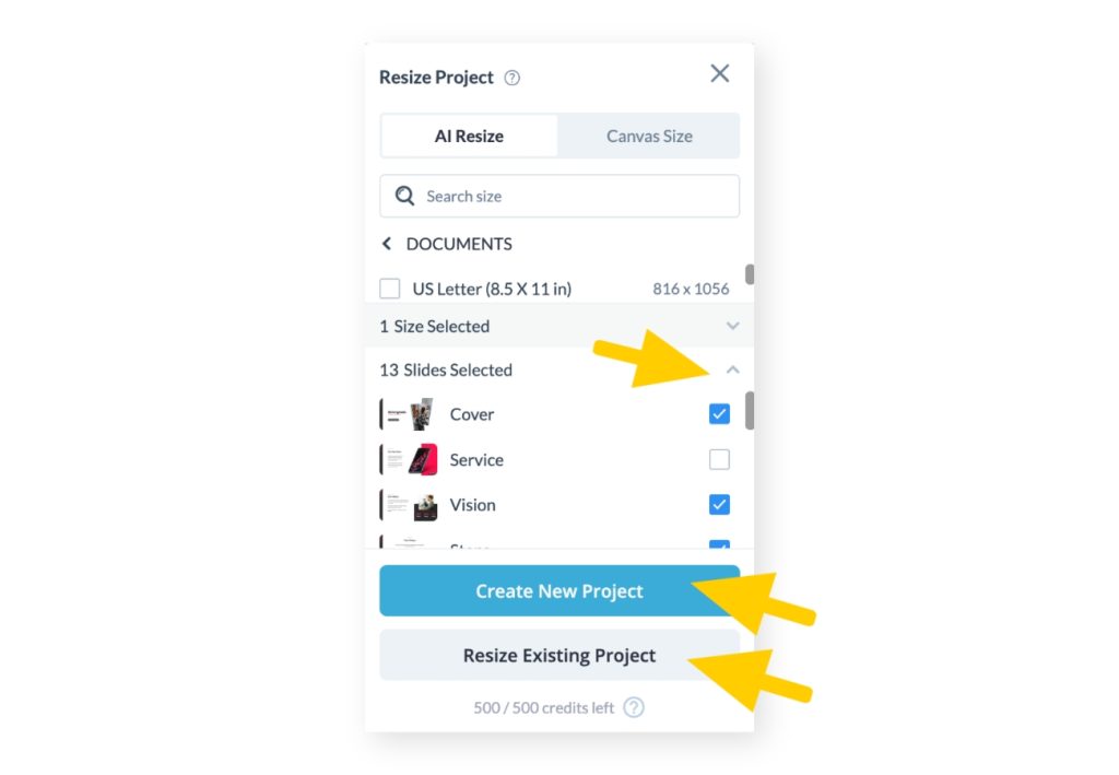 Using AI Resize to adjust your designs | Visme Help Center