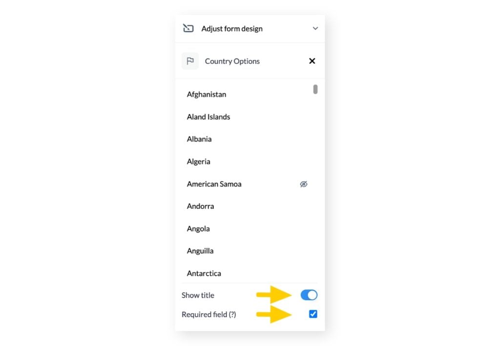 Adding a Country Question to Your Form | Visme Help Center