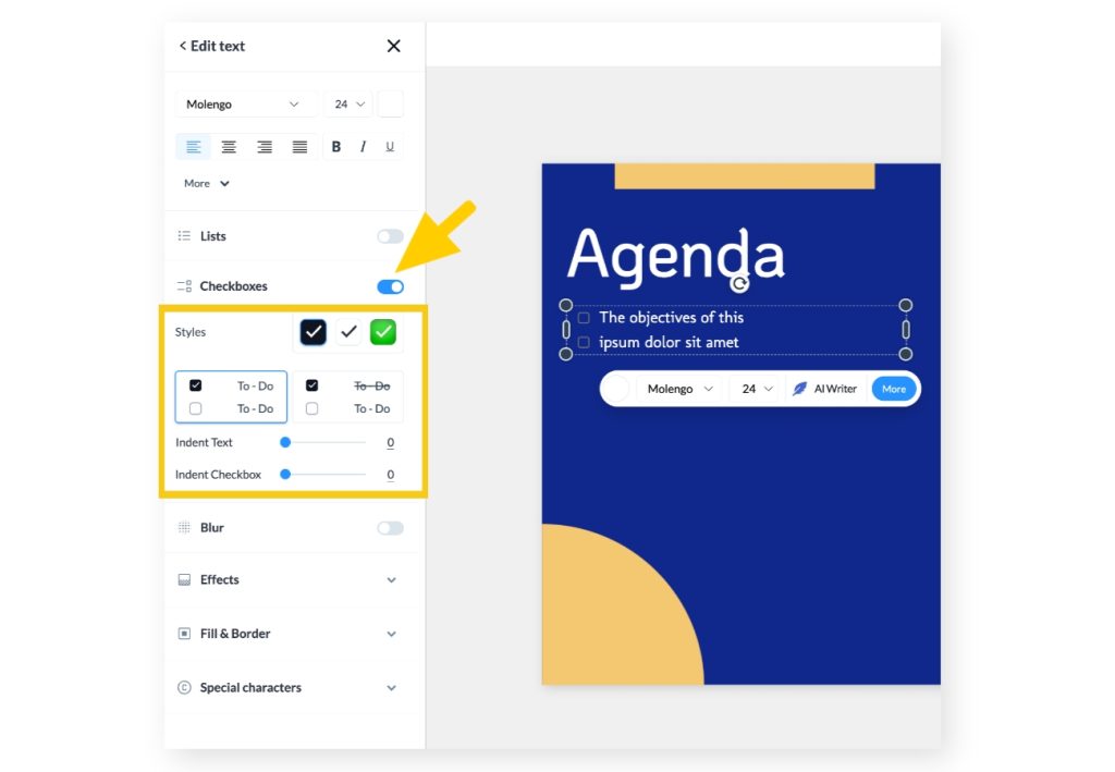 Quickly Change Text Format in Visme Visme